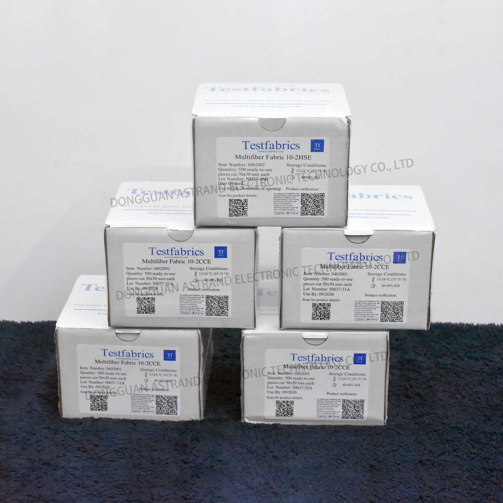 Testfabrics #Mff-10 （cold cut 2”X2”） , Aatcc Multi-Fiber Fabric, 500PCS/Pack