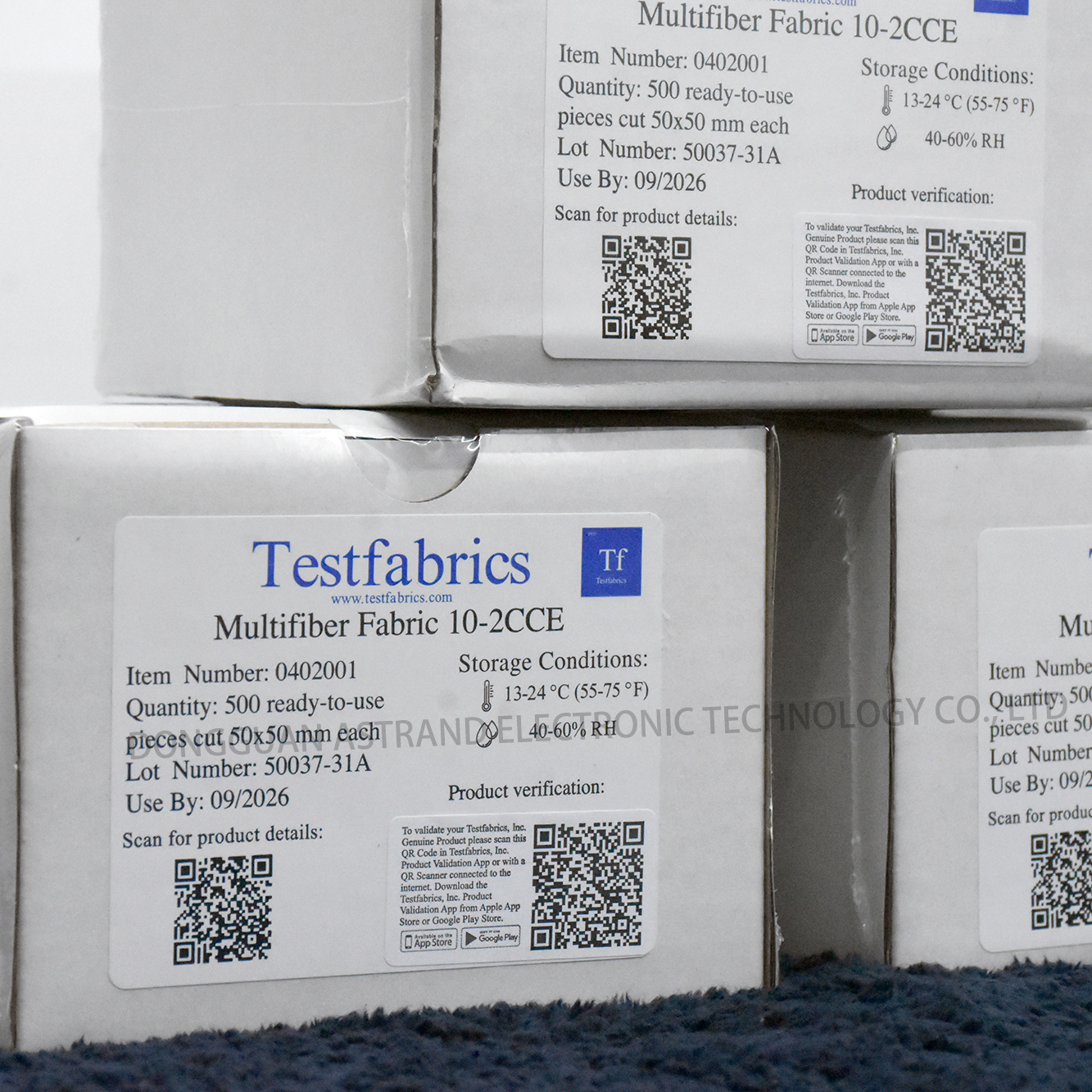 Testfabrics #Mff-10 （cold cut 2”X2”） , Aatcc Multi-Fiber Fabric, 500PCS/Pack