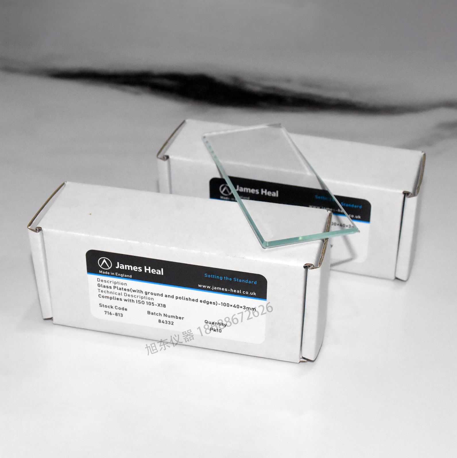 James Heal Glass Plates （Polished Edges）-100x40x3mm