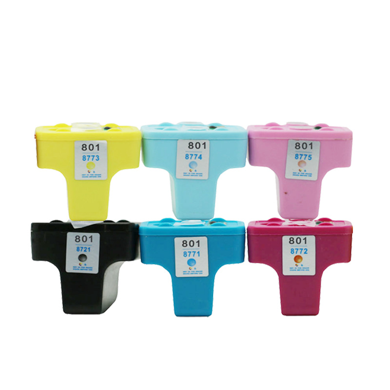 适用惠普HP801墨盒HP3108黑色C5188打印机墨水盒7188/6180彩色6色