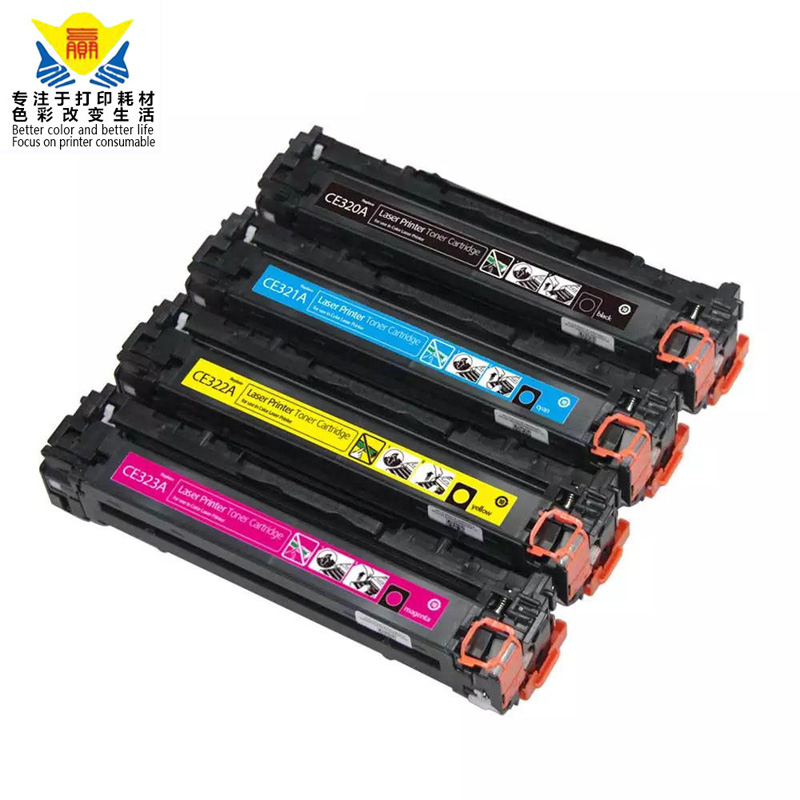 top quality CE320A CE321A CE322A CE323A color compatible toner cartridge for Color LaserJet Pro CM1415 CM1411 laser printer