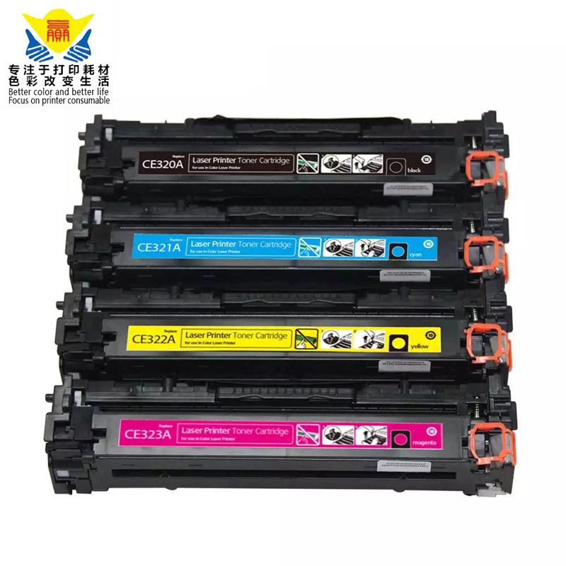 top quality CE320A CE321A CE322A CE323A color compatible toner cartridge for Color LaserJet Pro CM1415 CM1411 laser printer