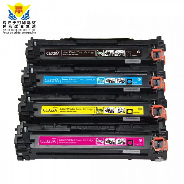top quality CE320A CE321A CE322A CE323A color compatible toner cartridge for Color LaserJet Pro CM1415 CM1411 laser printer