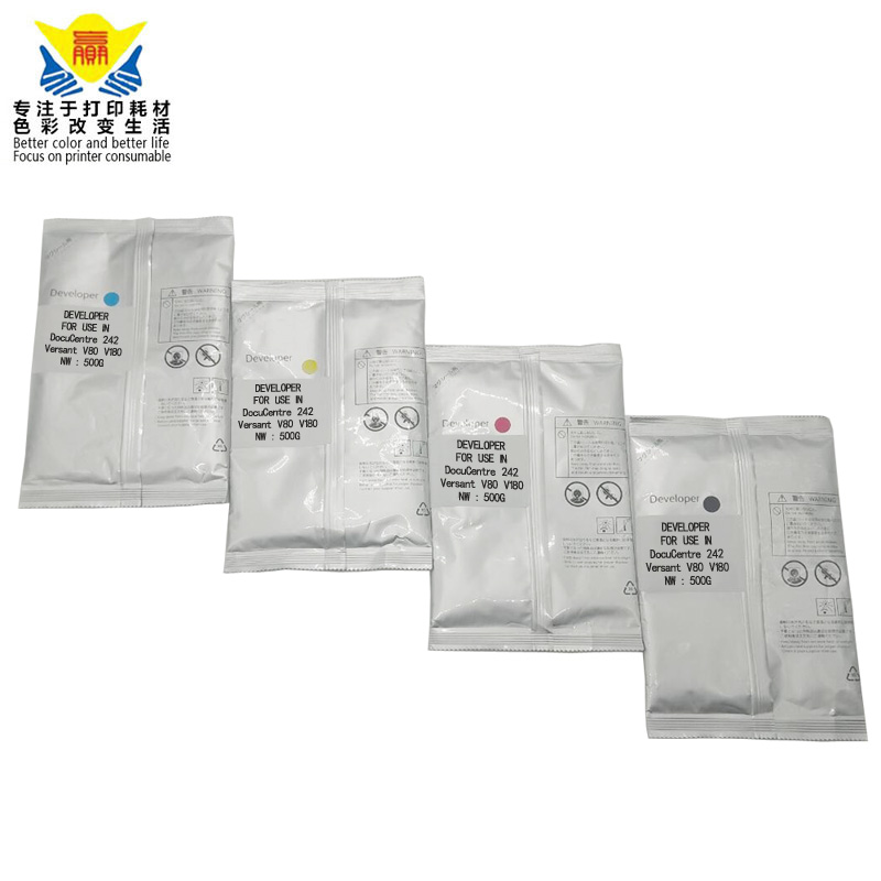 Excellent print quality DC242 compatible color developer powder for DocuCentre 242 252 Versant V80 copier 500g per bag