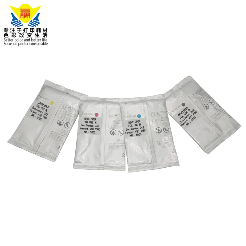 Excellent print quality DC242 compatible color developer powder for DocuCentre 242 252 Versant V80 copier 500g per bag