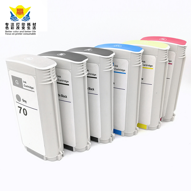 Refurbished hp70 Ink Cartridge 8 colors C9449A C9451A C9452A C9453A C9454A C9455A C9390A C9488A for Designjet Z2100 Z3100 Z3200 wide format plotter