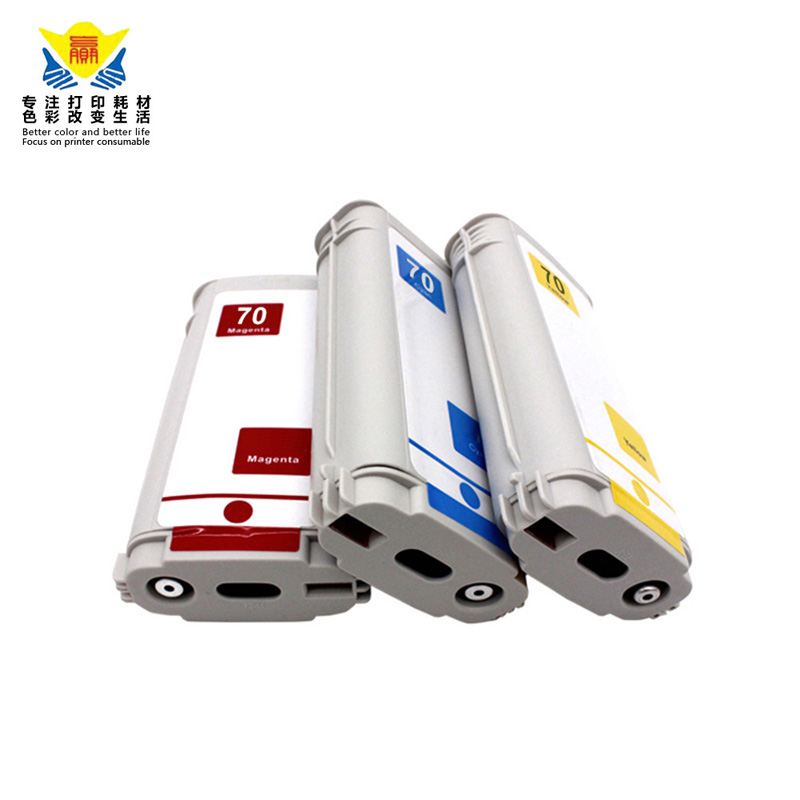 Refurbished hp70 Ink Cartridge 8 colors C9449A C9451A C9452A C9453A C9454A C9455A C9390A C9488A for Designjet Z2100 Z3100 Z3200 wide format plotter