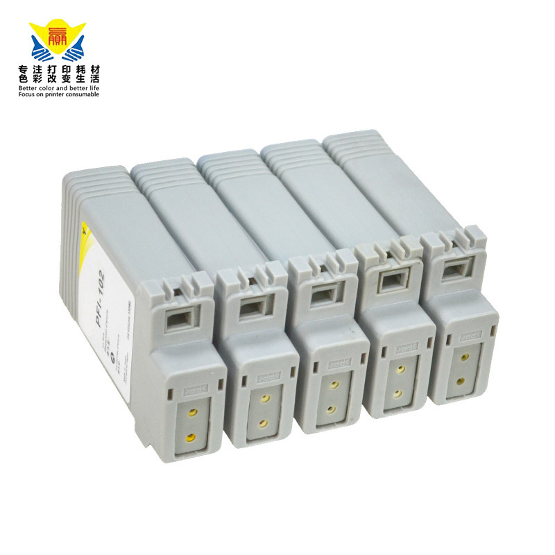 New Compatible 6 color PFI-102 ink cartridge for Canon IPF500 510 610 650 700 wide format plotter
