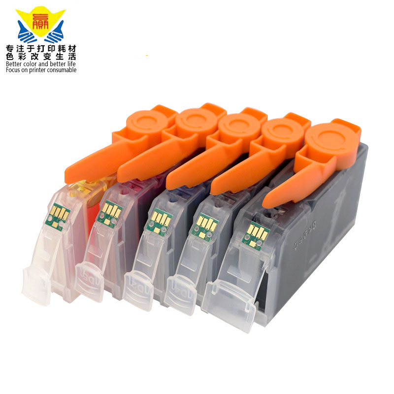 New Compatible 5 color pgi525 cli526 ink cartridge for Canon PIXMA IP4850 IP4950 IX6550 inkjet printer