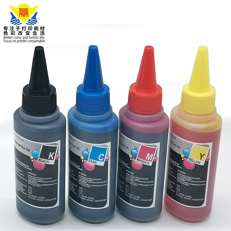 Universal 100ml color Refill DYE Ink kit for Epson Canon HP Brother DELL Inkjet Printer CISS Cartridge Printer Ink