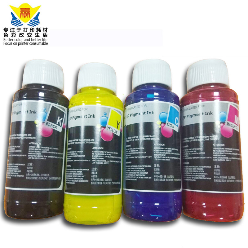 Universal 100ml color Refill Pigment Ink kit for Epson Canon HP Brother DELL Inkjet Printer CISS Cartridge Printer Ink-副本