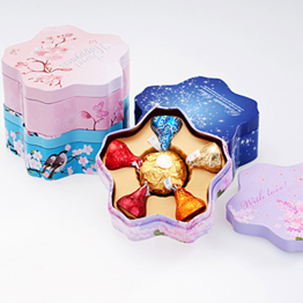 Elevate Your Chocolates with Flower Shape Chocolate Tin Boxes