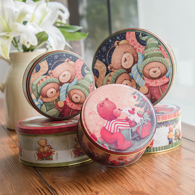 COOKIE TIN BOX CANDY BISCUIT CAKE GIFT TINS CHTISTMAS TIN BOXES