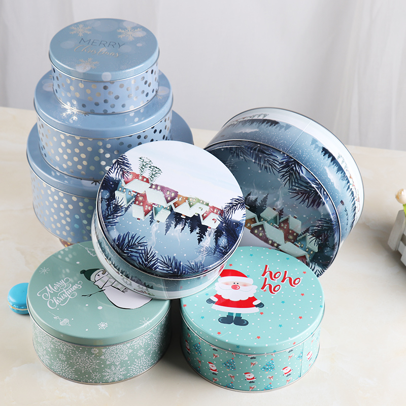 CHRISTMAS COOKIES TIN BOX CONFECTIONERY TIN BOXES