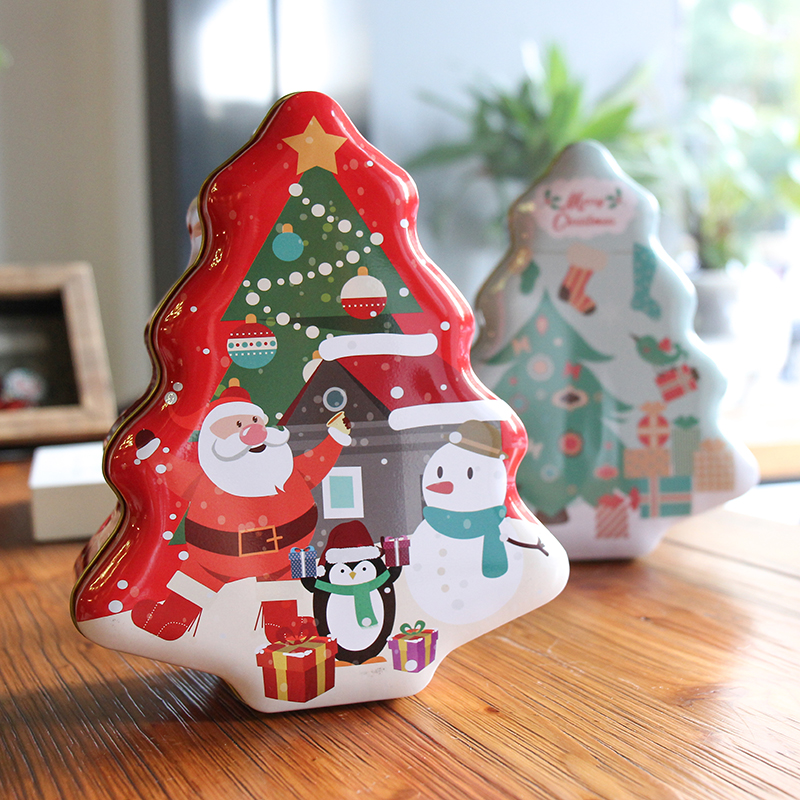 CHRISTMAS CANDY TIN BOX CHRISTMAS TREE CANDY TINS