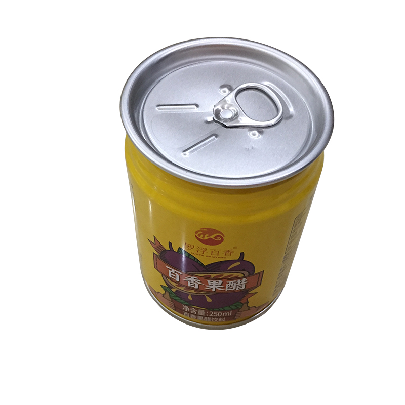 250ml drink can ring pull  beverage can with easy open end