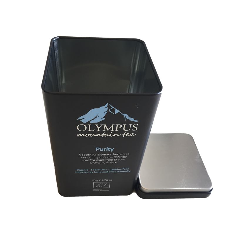 Factory Directly Airtight Inner Lid Square Tea Tin Box