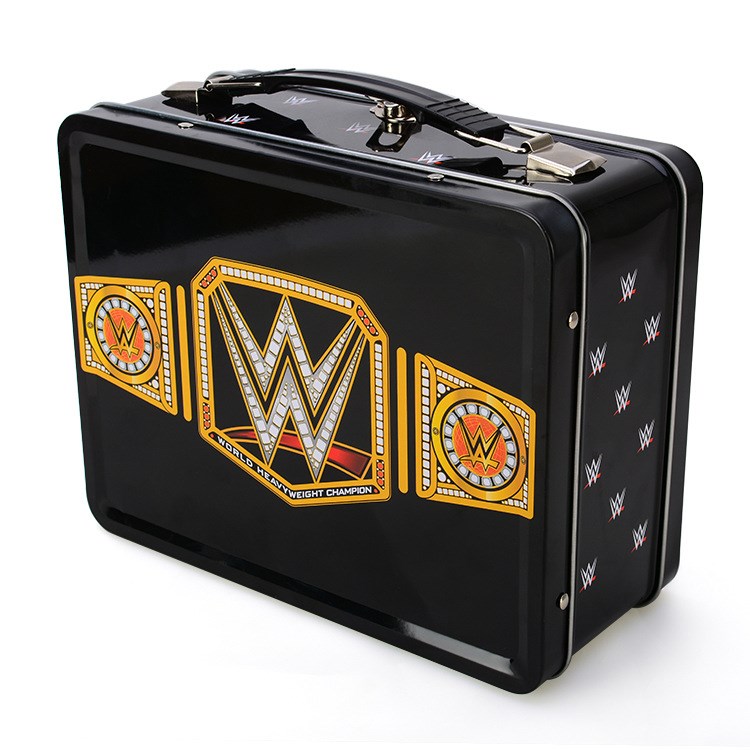 Rectangular or square big tin lunch box with handle for kids