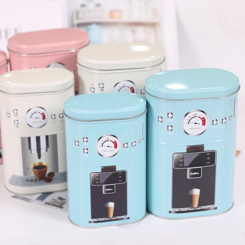 Coffee candy biscuit cookies chocolate mint oval shape tin box set