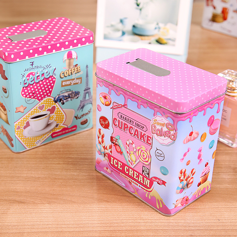 SQUARE COFFEE TIN BOX TEA AND CANDY TIN BOX SPICE TIN CANS