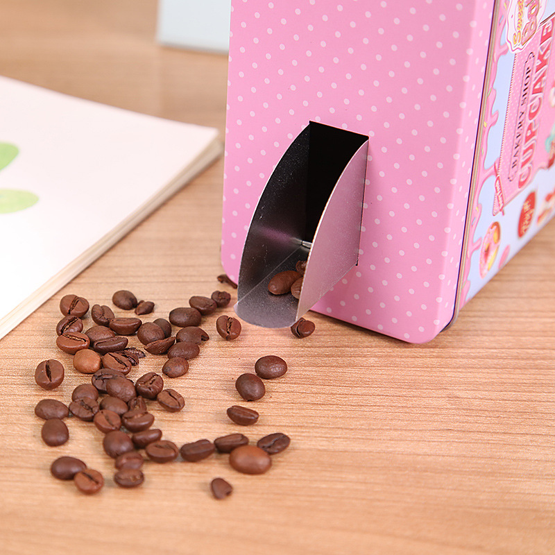 SQUARE COFFEE TIN BOX TEA AND CANDY TIN BOX SPICE TIN CANS