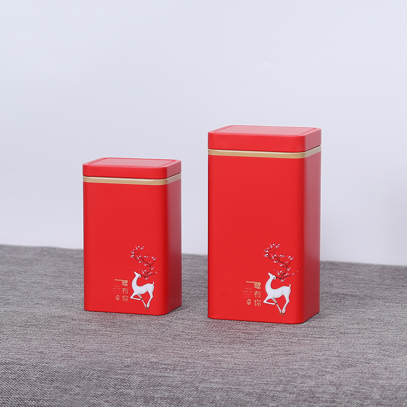 TEA CAN METAL LARGE SMALL BLACK TEA TIN BOX TIN CANS