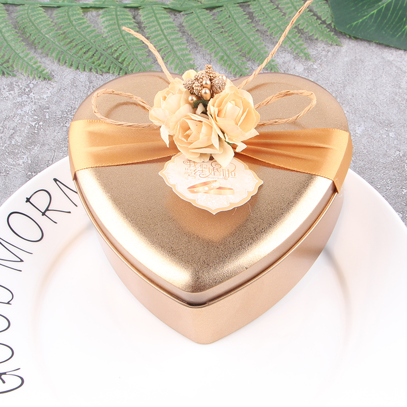 Wedding cake tins heart shaped candy tin box
