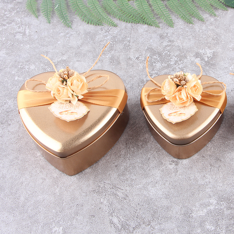 Wedding cake tins heart shaped candy tin box