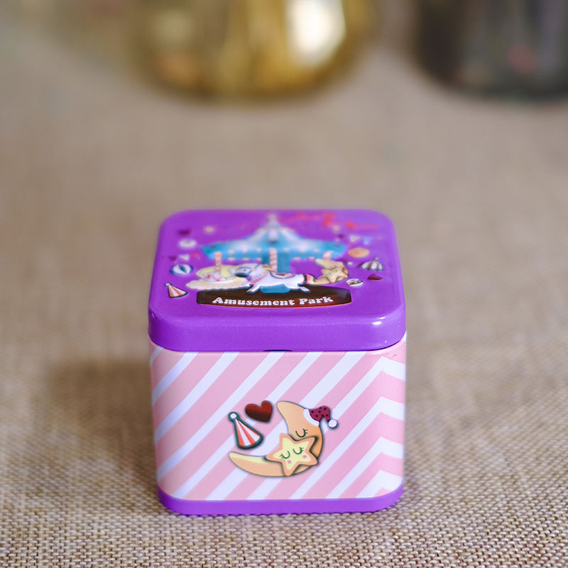 CANDY TIN BOX CHOCOLATE SQUARE METAL TIN CANS WEDDING GIFT METAL BOX