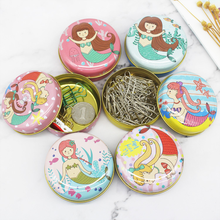 SGS Approved Food Grade Round Small Tin Box Sweets Metal Box