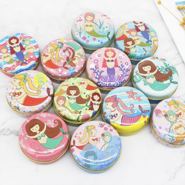 SGS Approved Food Grade Round Small Tin Box Sweets Metal Box