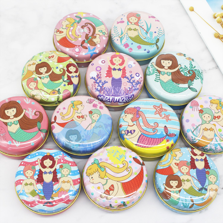 SGS Approved Food Grade Round Small Tin Box Sweets Metal Box