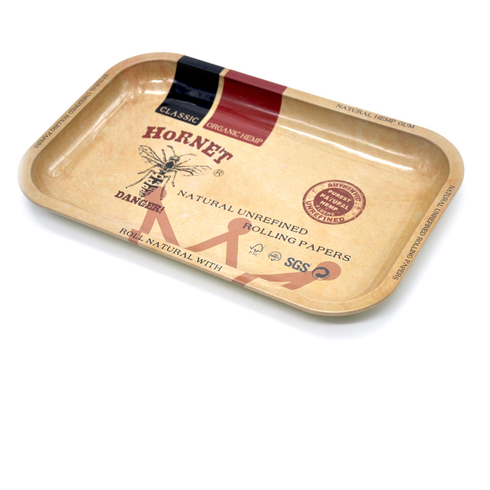 Metal tin Christmas tray for cigarettes and tobacco
