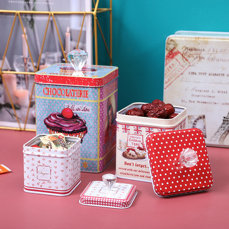 CANDY BISCUIT TIN BOX KITCHEN DRIED FRUIT CEREAL AIRTIGHT TIN BOX