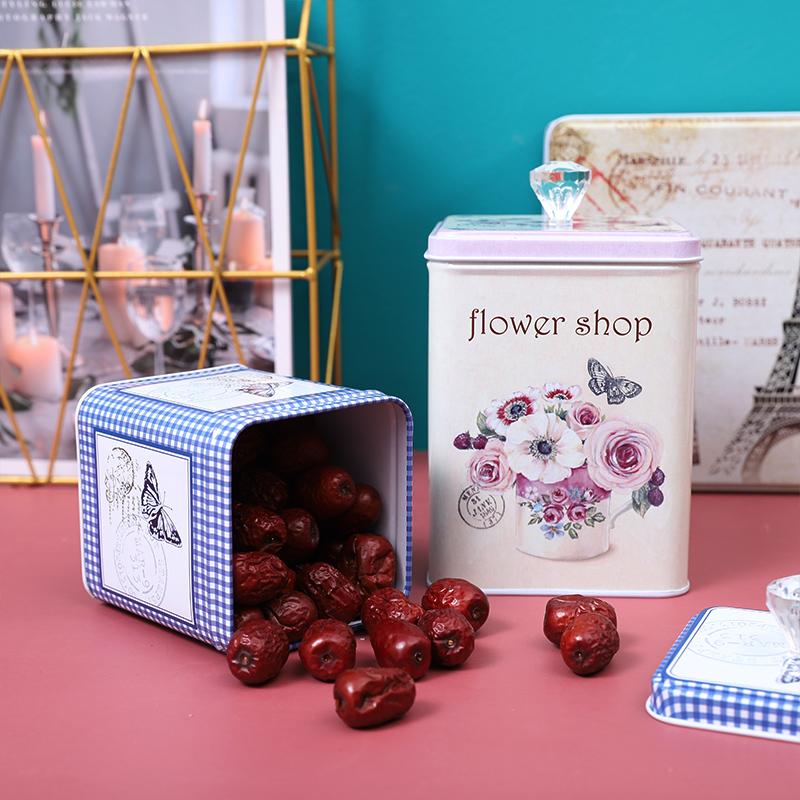 CANDY BISCUIT TIN BOX KITCHEN DRIED FRUIT CEREAL AIRTIGHT TIN BOX