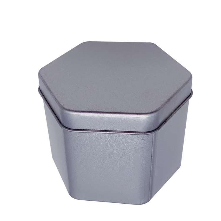 HIGH-GRADE TEA TIN CANS FROSTED HEXAGONAL SUGAR TIN BOX