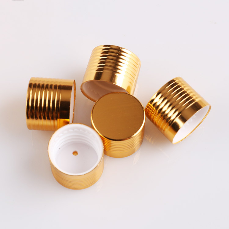 ESSENTIAL OIL GLASS BOTTLE THREADED COVER METAL CAPS ALUMINIUM SHROUD ALUMINUM SLEEVE ALUMINUM COMPONENTS