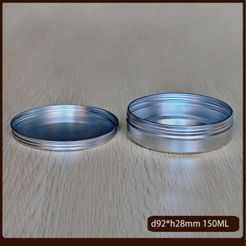 150 ML ROUND SCREW CAP ALUMINUM METAL BOX TEA WAX CANDLE FOOD PACKAGING ALUMINUM CANS
