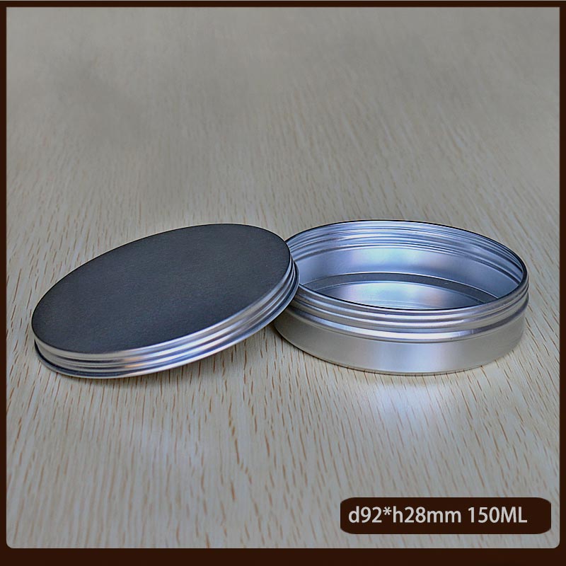 150 ML ROUND SCREW CAP ALUMINUM METAL BOX TEA WAX CANDLE FOOD PACKAGING ALUMINUM CANS