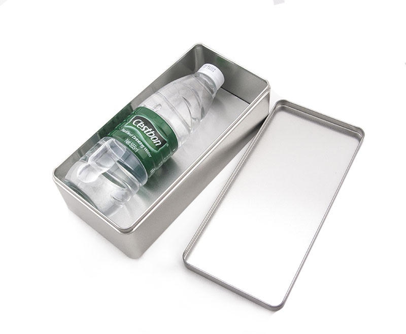 SILVER TINS TIE SOCKS RECTANGULAR TIN BOX CUSTOM