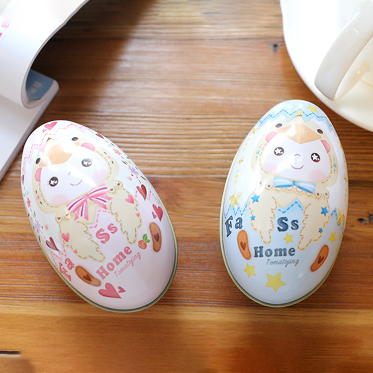TIN EGGS SET 3 PIECES TIN EASTER EGGS FOR CANDY