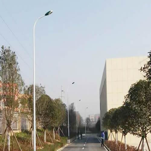 河南南阳自弯臂路灯杆LED路灯工程