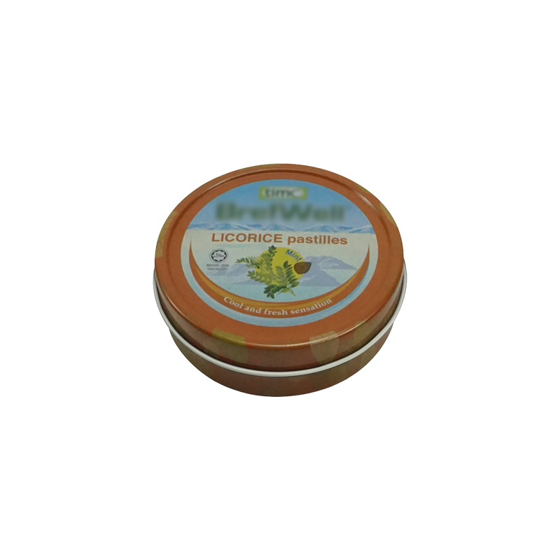 Custom Printed Food Grade Round Tin for Pastille Packaging