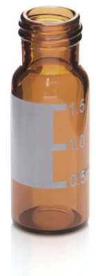 WP-V947， 2ml 棕色短螺纹广口样品瓶 带书写处 11.6*32mm 100/盒