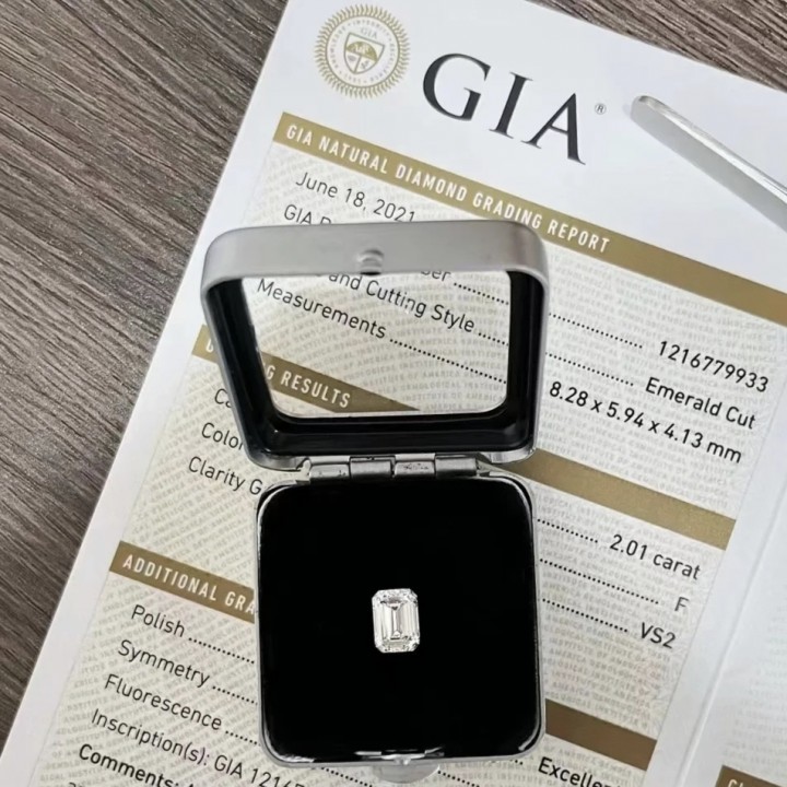 1.5ct Emerald Cut CVD HPHT Lab Diamond