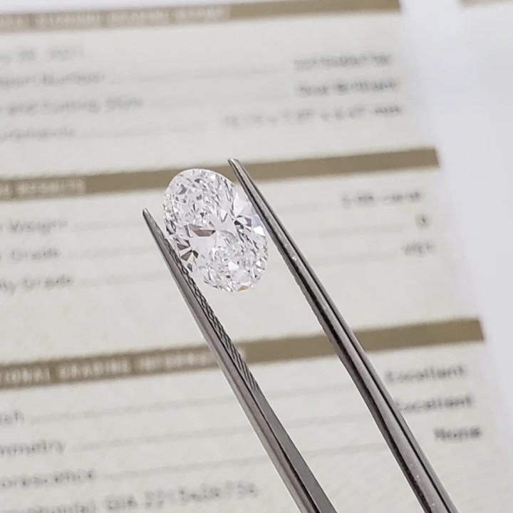 3ct Oval Cut CVD HPHT Lab Diamond