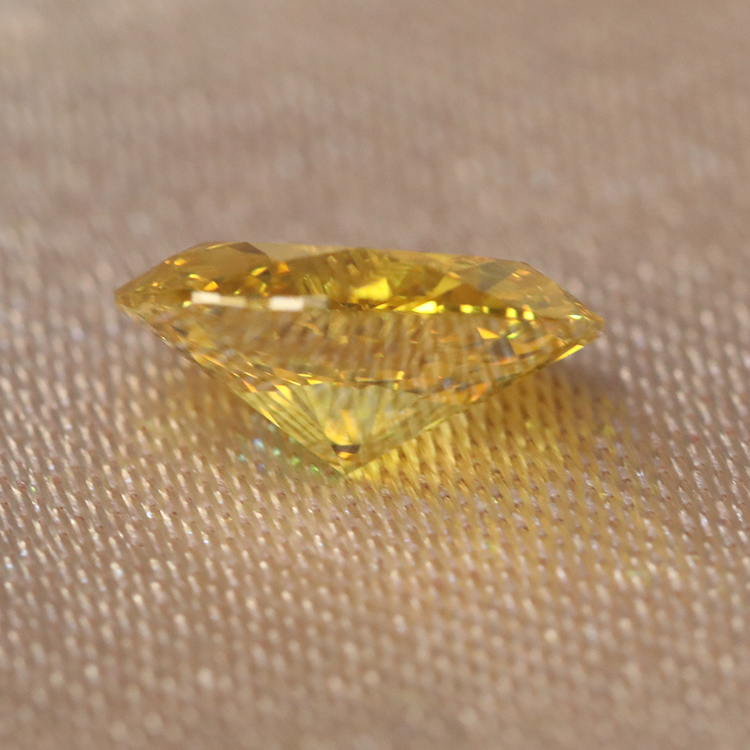 3ct Round Cut Yellow CVD/HPHT Loose Diamond Man-made