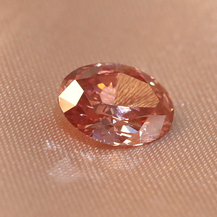 1ct Oval Cut Pink CVD/HPHT Loose Diamond