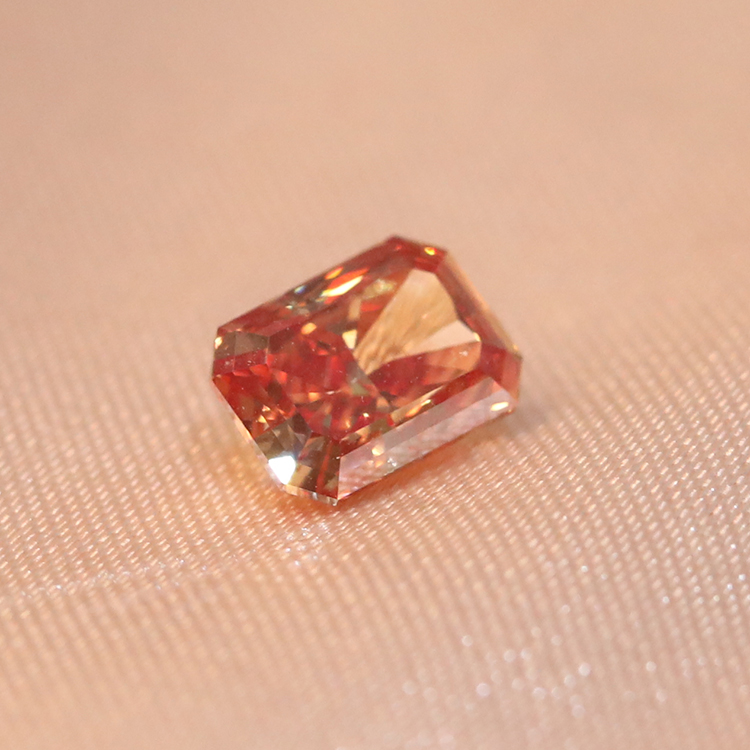 5ct Emerald Cut Pink CVD/HPHT Lab Loose Diamond