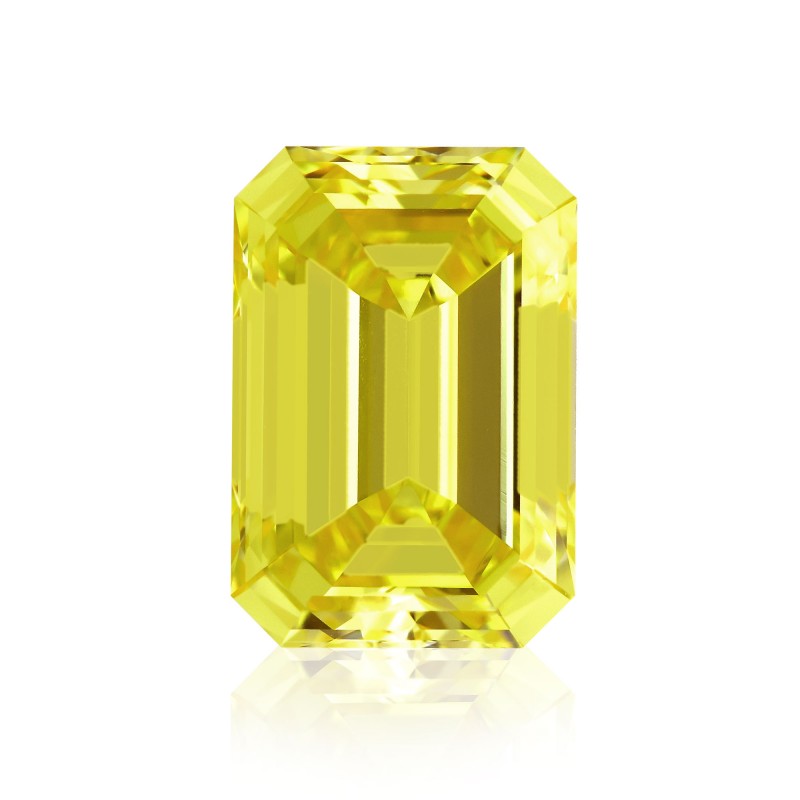 5ct Emerald Cut Yellow CVD/HPHT Lab Loose Diamond